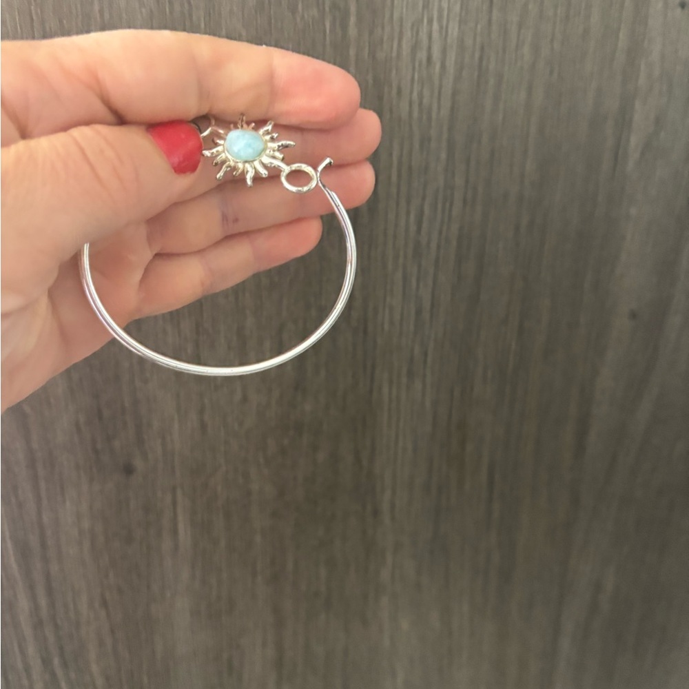 Silver Sun Pendant Bracelet
